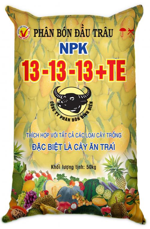 Phân Đầu trâu 13-13-13 bao 50 kg