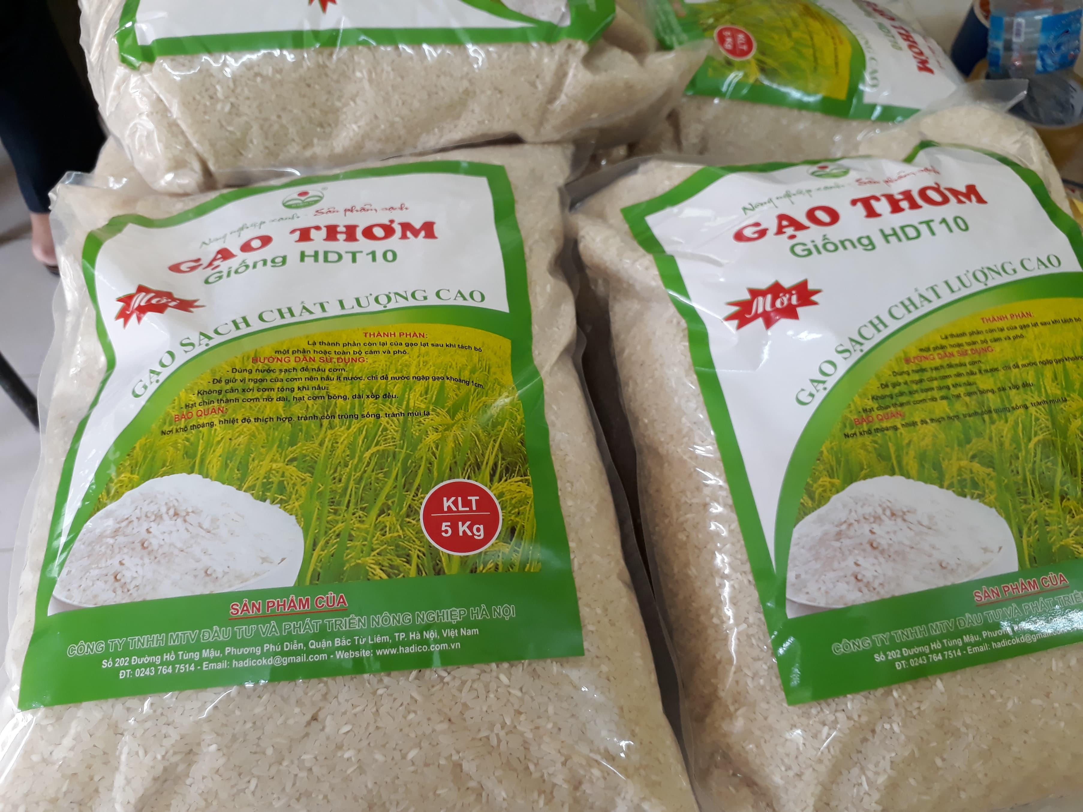 Gạo thơm HDT10 túi 5kg